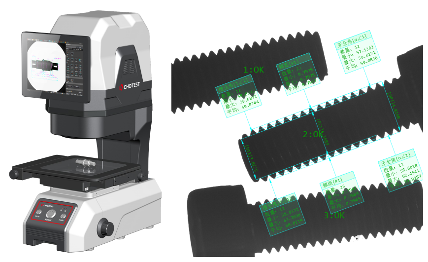一鍵式測(cè)量?jī)x批量測(cè)量外螺紋、閃測(cè)儀批量測(cè)量外螺紋